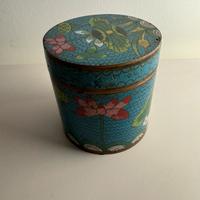 Cina antico contenitore tabaccheria,bronzo XIX sec