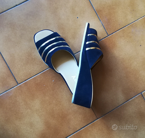 Ciabatte Clary color blu n. 37 mai usate