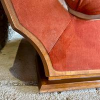 coppia di poltrone e divano  rivestite in velluto