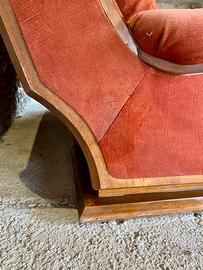 coppia di poltrone e divano  rivestite in velluto