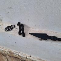 bastone per tende in metallo nero