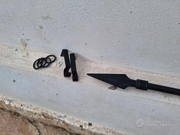 bastone per tende in metallo nero