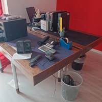 A40 Scrivania ufficio Legno vetro olivetti panno