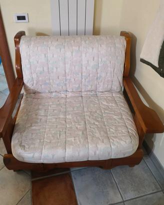 Poltrona letto in legno
