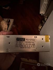 POWER SUPPLY 12V 10A FO-1210A alimentatore TVCC