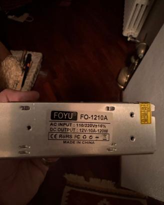 POWER SUPPLY 12V 10A FO-1210A alimentatore TVCC