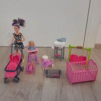 barby baby sitter con accessori 