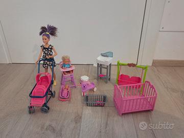 barby baby sitter con accessori 