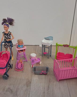 barby baby sitter con accessori 