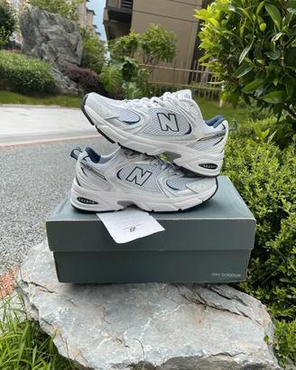 New Balance 530 White Silver Navy 38.5