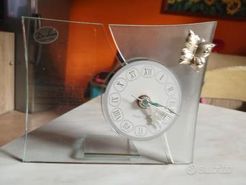 Orologio vetro e argento 