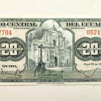 RARA BANCONOTA 20 SUCRES ECUADOR 1971