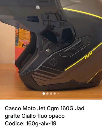 Casco Moto Cgm 160G Jad Grafite Giallo Fluo Opaco