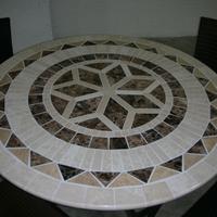 Tavolo mosaico in VERO MARMO
