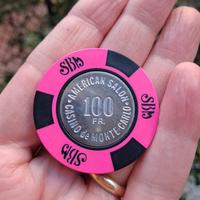 Fiches Casino Monte Carlo 100 Franchi vintage