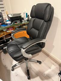 Poltrana presidenziale ecopelle nera