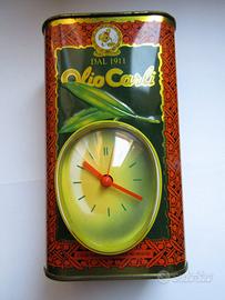 Lattina orologio originale olio carli vintage