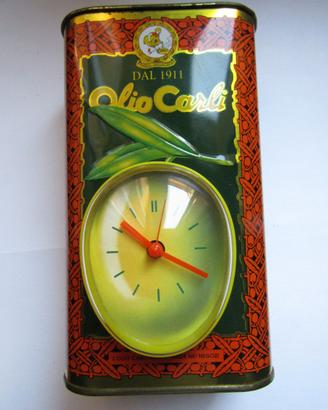Lattina orologio originale olio carli vintage