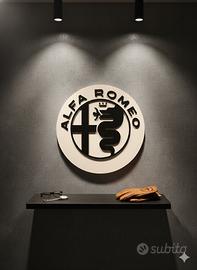 Insegna casa alfa romeo 38x38 in legno