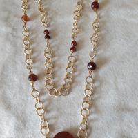 Collana a catena con corniole