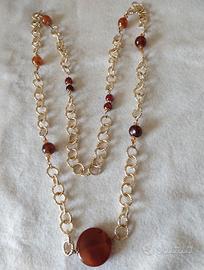 Collana a catena con corniole