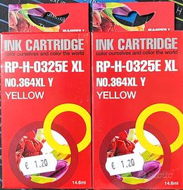 2 pezzi cartuccia 364XL gialla compatibile per HP