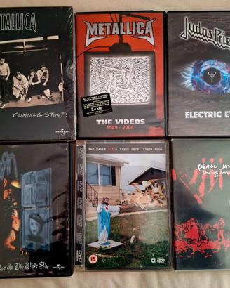 7 DVD originali METAL e ROCK in blocco.