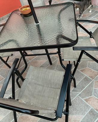 Set da giardino/terrazzo per 4 persone