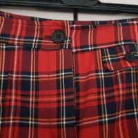 Pantaloni donna scozzese natalizio