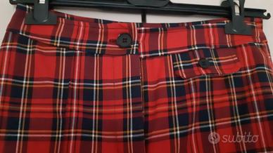 Pantaloni donna scozzese natalizio