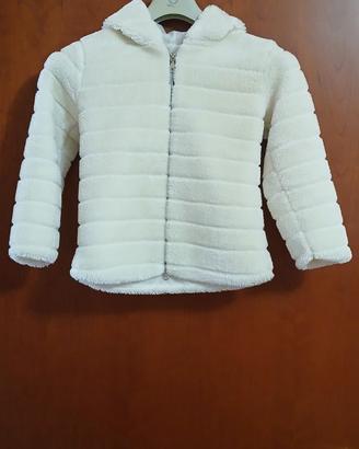 Cappotto color panna bambina 8 anni