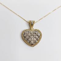 Collana con cuore oro 18kt  brillanti Giovannetti