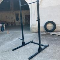 Half rack con supporto bilanciere e supporto disch