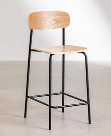 2 sgabelli Sklum alti impilabili ferro e legno