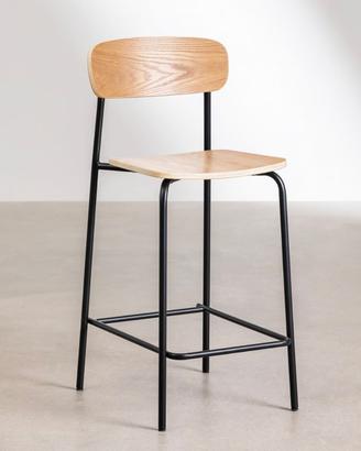 2 sgabelli Sklum alti impilabili ferro e legno