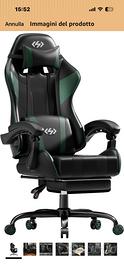 Sedia da gaming nuova