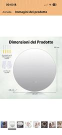 Specchio rotondo Led