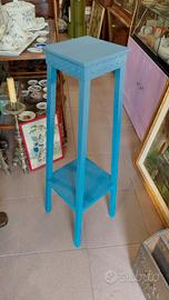 Porta pianta alzatina in legno dipinta 