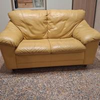 divano in VERA pelle  3 posti  