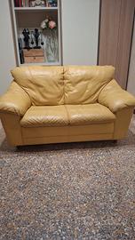 divano in VERA pelle  3 posti  