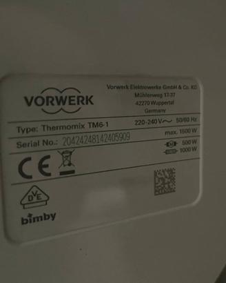 Vorwerk thermomix TM6