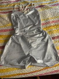 vestito bianco/grigio 