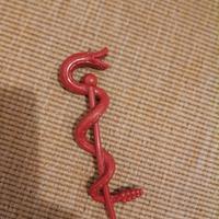 Action figure  bastone serpente verde e rosso