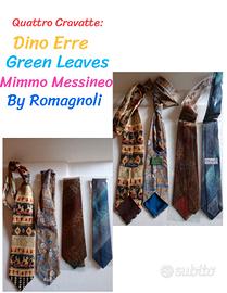 Tre Cravatte Vintage in Seta & una in Cotone 