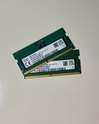 Kit RAM DDR5 16GB (2x8) per portatile/minipc