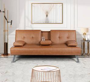 Divano letto 3 posti moderno- Ecopelle o tessuto