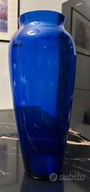 Vaso in vetro blu cobalto 