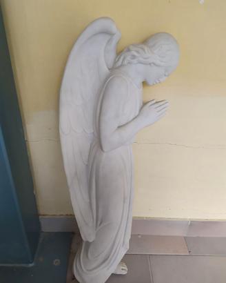 Angelo Preghiera Applicazione Marmo Bianco Carrara