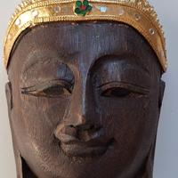 Maschera da parete in legno – decorazione oriente