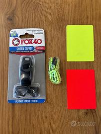 Fischietto Fox 40 Shark e coppia di cartellini